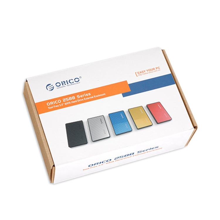 ORICO 2588US3 USB3.0 caja de almacenamiento de disco duro externo para ordenador portátil SATA HDD/SSD de 2,5 pulgadas 9,5mm