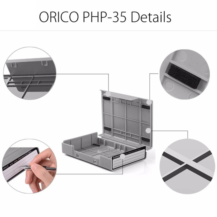 ORICO PHP-35 Caja de cubierta protectora de disco duro SATA HDD de 3,5 pulgadas