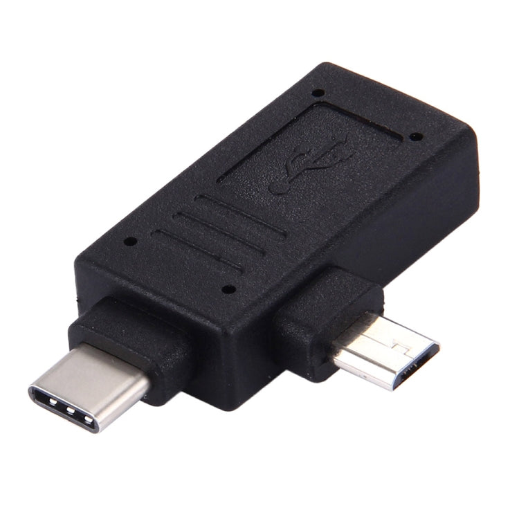 Adaptador USB-C / Type-C macho + Micro USB macho a USB 2.0 hembra, USB 2.0
