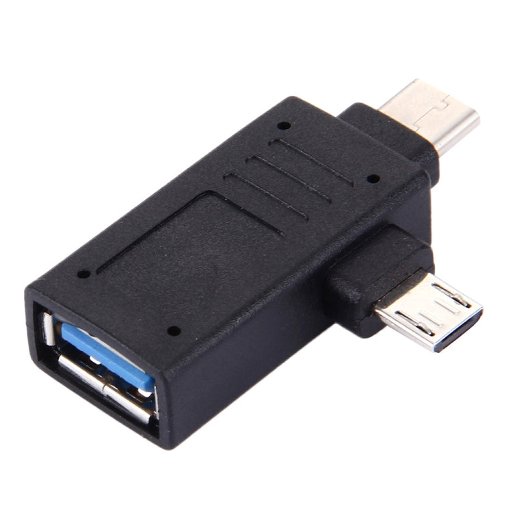 Adaptador USB-C / Tipo-C Macho + Micro USB Macho a USB 3.0 Hembra, USB 3.0