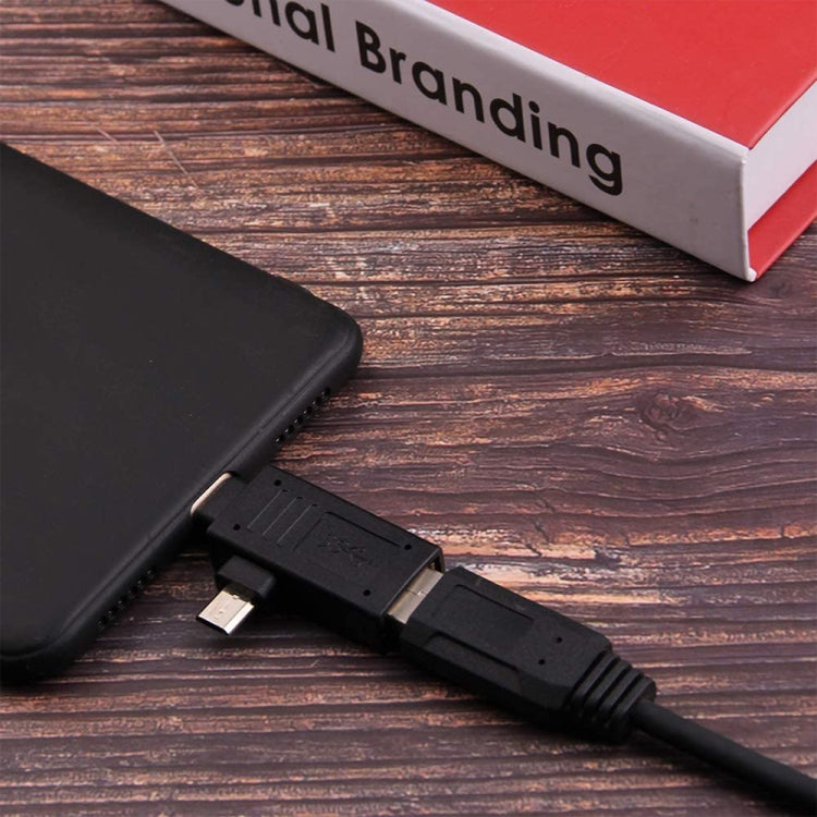 Adaptador USB-C / Tipo-C Macho + Micro USB Macho a USB 3.0 Hembra, USB 3.0