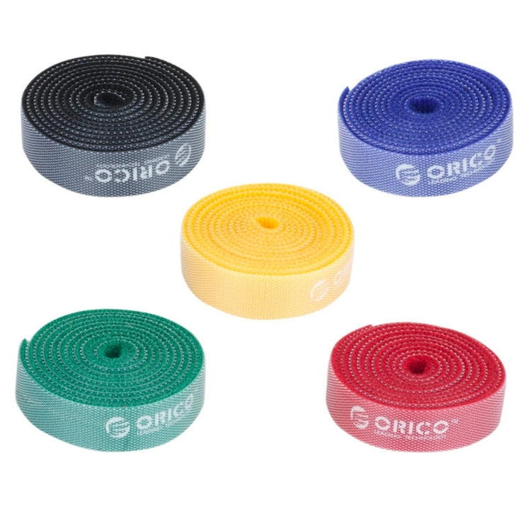 ORICO CBT-5S Bridas adhesivas de gancho y bucle reutilizables y divisibles, 5 en 1 colores, para cable de datos / cable de alimentación, longitud: 1 m