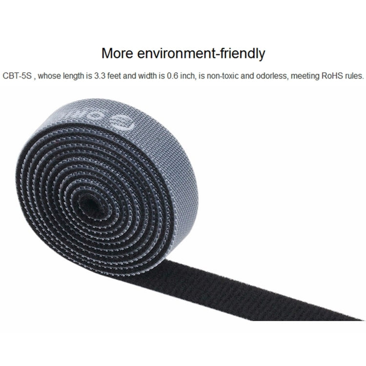ORICO CBT-5S Bridas adhesivas de gancho y bucle reutilizables y divisibles, 5 en 1 colores, para cable de datos / cable de alimentación, longitud: 1 m