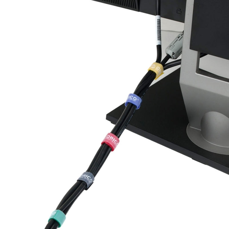ORICO CBT-5S Bridas adhesivas de gancho y bucle reutilizables y divisibles, 5 en 1 colores, para cable de datos / cable de alimentación, longitud: 1 m