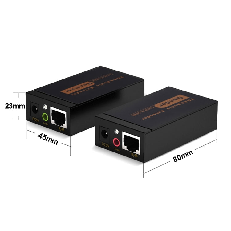 Extensor de audio y VGA 1920x1440 HD 100 m Cat5e / 6-568B Cable de red Adaptador receptor emisor, Transmission Distance: 100m