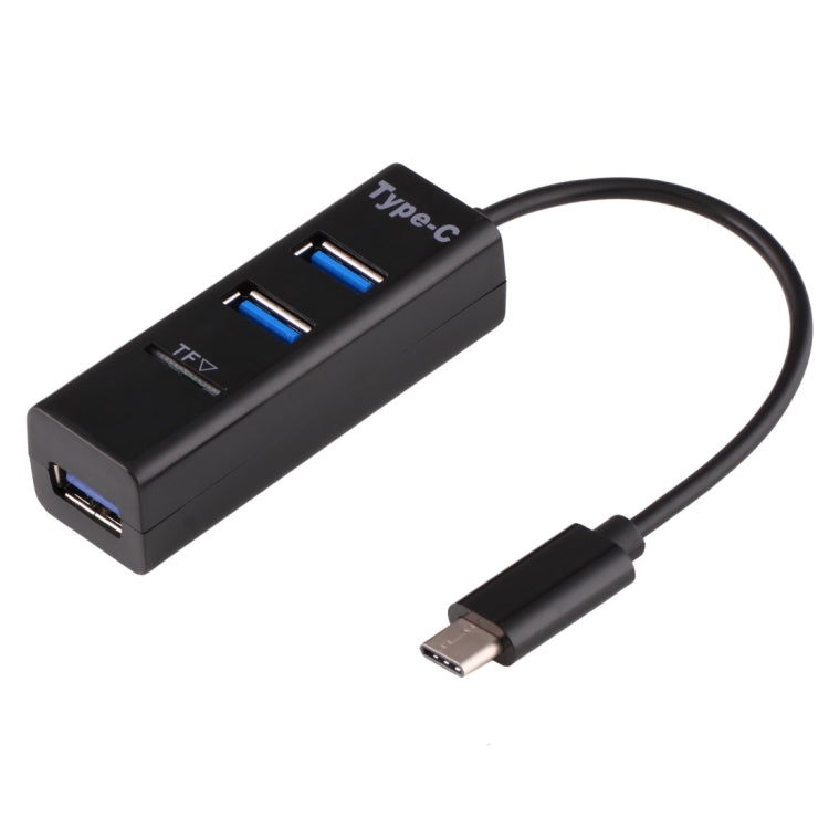 2 en 1 USB 3.1 USB-C / Type-C a USB 2.0 COMBO 3 puertos HUB + Lector de tarjetas TF, 3 Ports USB+TF Card
