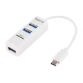 2 en 1 USB 3.1 USB-C / Type-C a USB 2.0 COMBO 3 puertos HUB + Lector de tarjetas TF, 3 Ports USB+TF Card