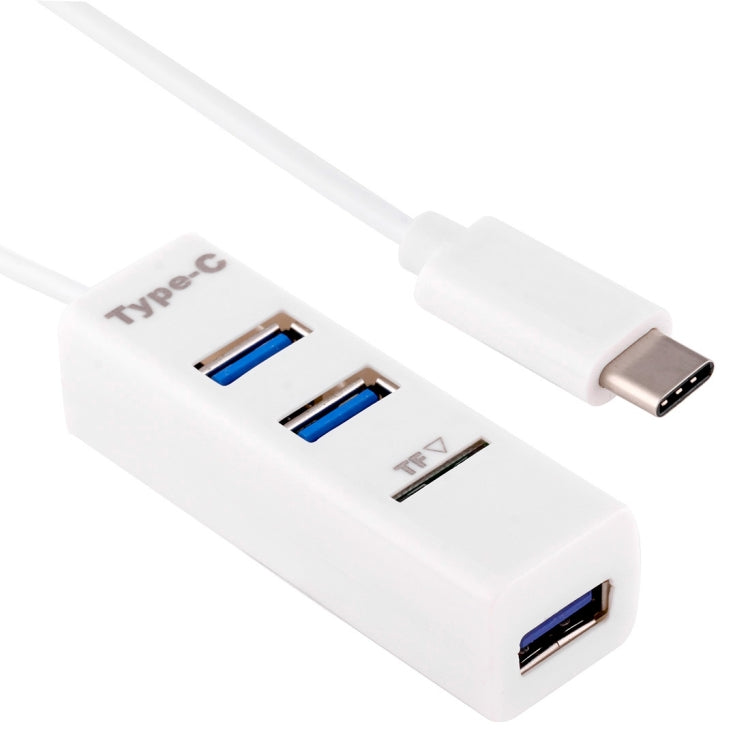 2 en 1 USB 3.1 USB-C / Type-C a USB 2.0 COMBO 3 puertos HUB + Lector de tarjetas TF, 3 Ports USB+TF Card