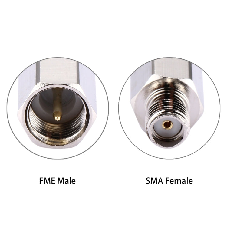 Adaptador de conector FME macho a SMA hembra, F Male to SMA Female