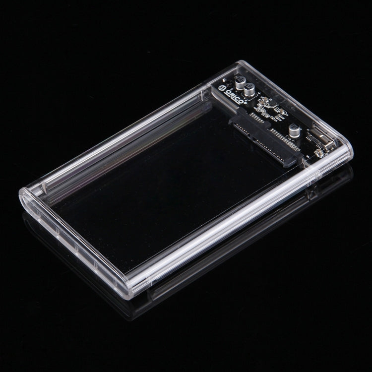 ORICO 2139U3-CR USB3.0 Caja de almacenamiento de disco duro externo transparente para HDD / SSD SATA de 9,5 mm y 2,5 pulgadas, USB 3.0 (2.5 inch)