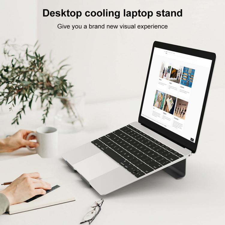 Soporte de enfriamiento de aluminio para computadora portátil, adecuado para Mac Air, Mac Pro, iPad y otras computadoras portátiles de 11 a 17 pulgadas, Aluminum Stand Grey, Aluminum Stand Gold, Aluminum Stand Silver
