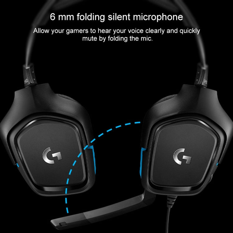 Logitech G431 Dolby 7.1 sonido envolvente estéreo plegable reducción de ruido auriculares para juegos de competición, G431