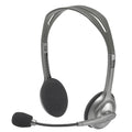Auriculares estéreo con enchufes de audio duales de 3,5 mm Logitech H110, H110