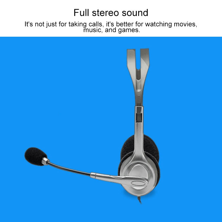 Auriculares estéreo con enchufes de audio duales de 3,5 mm Logitech H110, H110