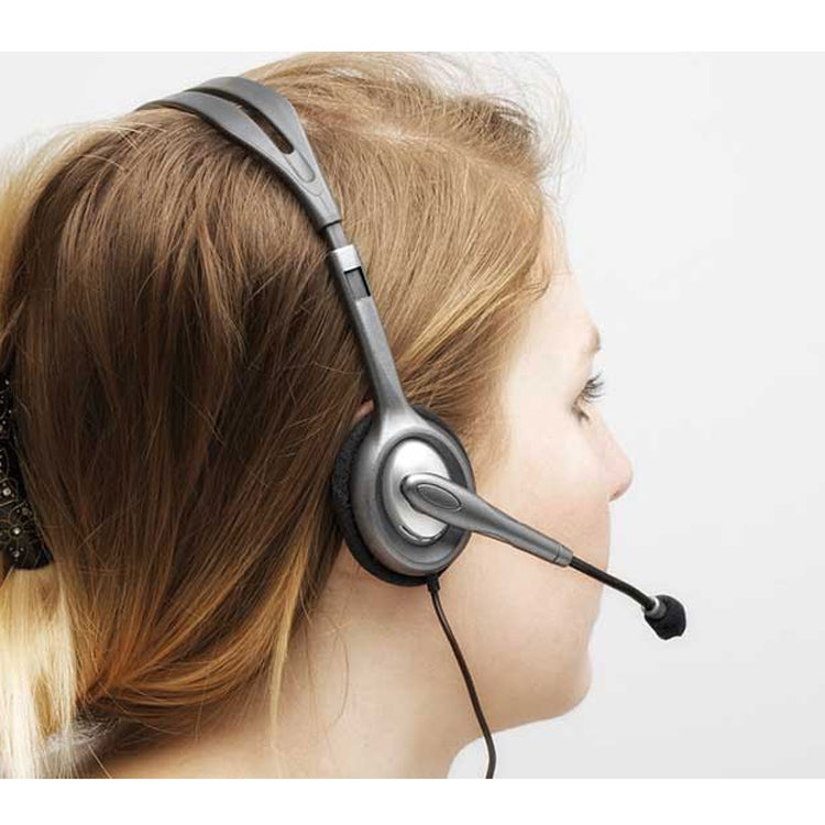 Auriculares estéreo con enchufes de audio duales de 3,5 mm Logitech H110, H110
