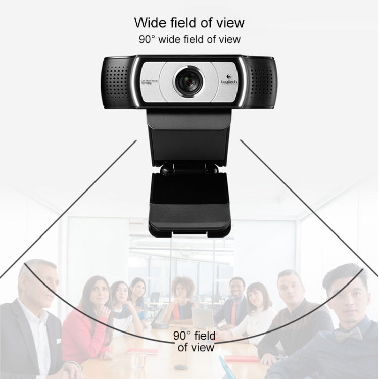 Logitech C930C 1080P 30FPS Business HD WebCam con cubierta protectora, C930C