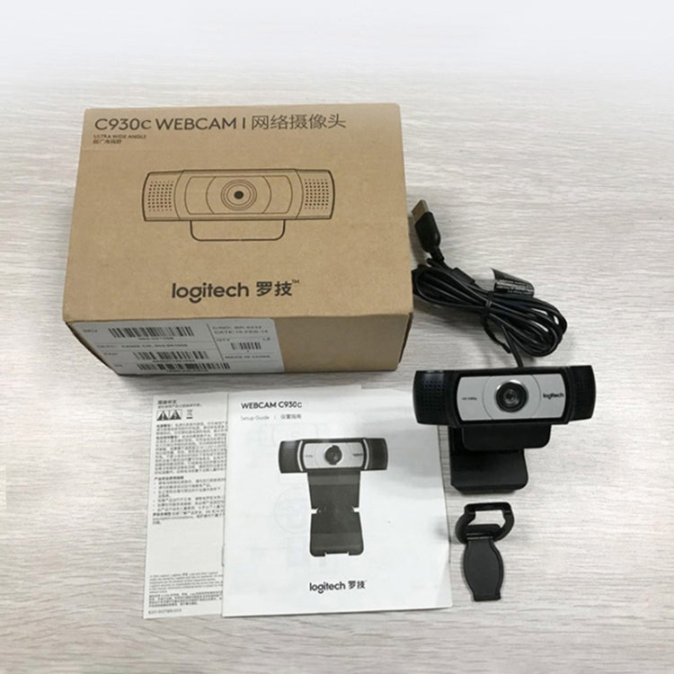 Logitech C930C 1080P 30FPS Business HD WebCam con cubierta protectora, C930C