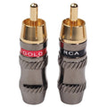 REXLIS TR026 2 PCS RCA Macho Conector de Audio Adaptador Chapado en Oro para Cable de Audio y Video DIY, RCA Male