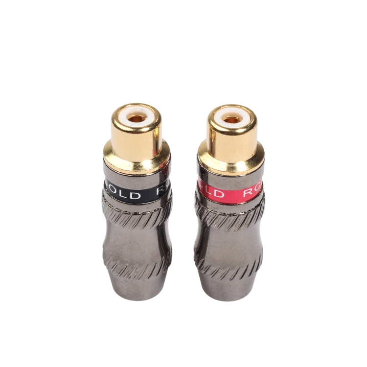 REXLIS TR026-1 2 PCS RCA Conector de audio hembra Adaptador chapado en oro para cable de audio y video DIY, RCA Female
