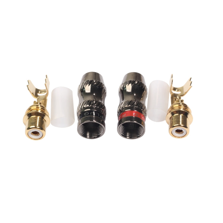 REXLIS TR026-1 2 PCS RCA Conector de audio hembra Adaptador chapado en oro para cable de audio y video DIY, RCA Female