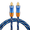 EMK LSYJ-A010 1m OD6.0mm cabeza de metal chapada en oro Toslink macho a macho Cable de audio óptico digital, Length: 1m