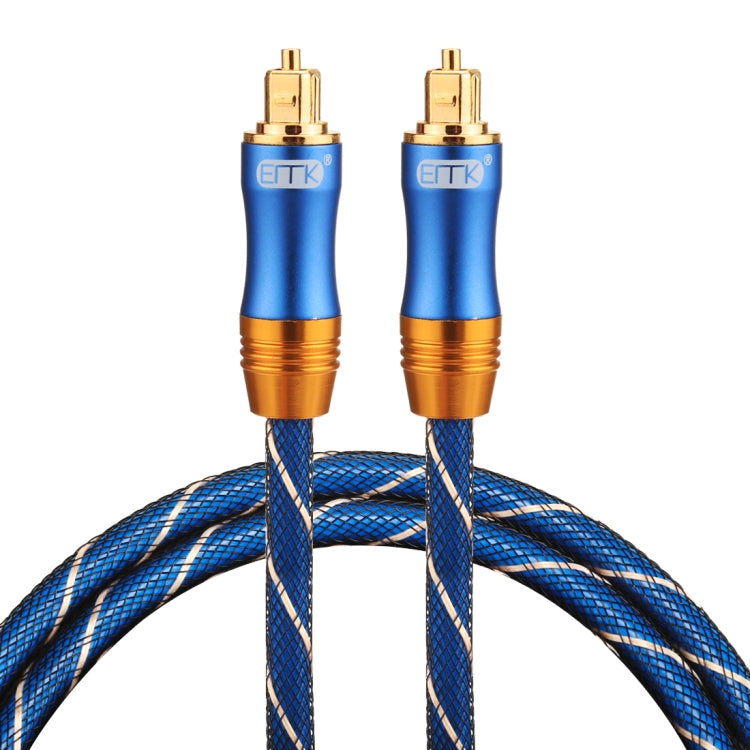 EMK LSYJ-A010 1m OD6.0mm cabeza de metal chapada en oro Toslink macho a macho Cable de audio óptico digital, Length: 1m