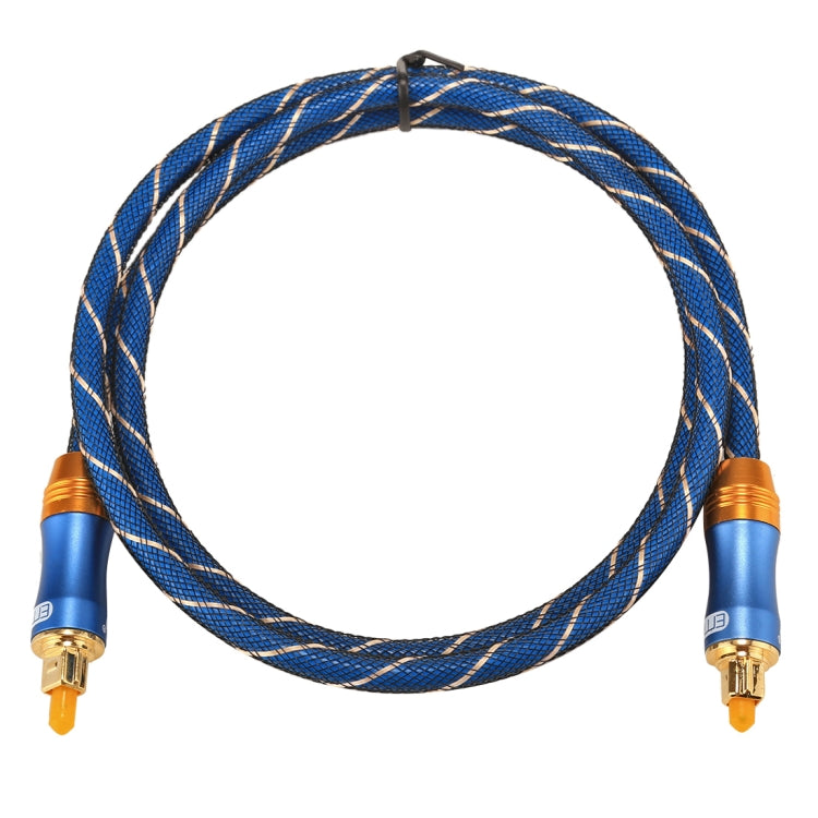 EMK LSYJ-A010 1m OD6.0mm cabeza de metal chapada en oro Toslink macho a macho Cable de audio óptico digital, Length: 1m