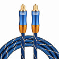 EMK LSYJ-A 1,5 m OD6.0mm cabeza de metal chapada en oro Toslink macho a macho Cable de audio óptico digital, Length: 1.5m