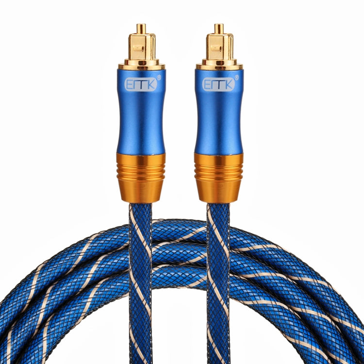 EMK LSYJ-A 1,5 m OD6.0mm cabeza de metal chapada en oro Toslink macho a macho Cable de audio óptico digital, Length: 1.5m