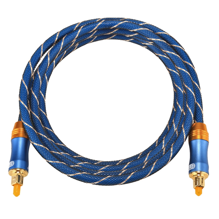 EMK LSYJ-A 1,5 m OD6.0mm cabeza de metal chapada en oro Toslink macho a macho Cable de audio óptico digital, Length: 1.5m