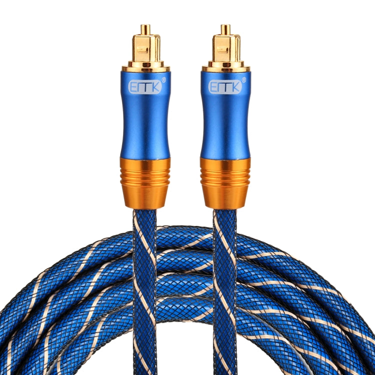 EMK LSYJ-A Cable de audio óptico digital macho a macho Toslink con cabeza de metal chapado en oro de 2 m OD6.0 mm, Length: 2m