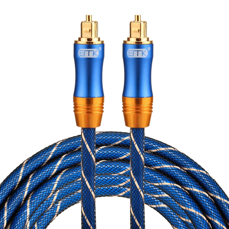 EMK LSYJ-A 3m OD6.0mm cabeza de metal chapada en oro Toslink macho a macho Cable de audio óptico digital, Length: 3m