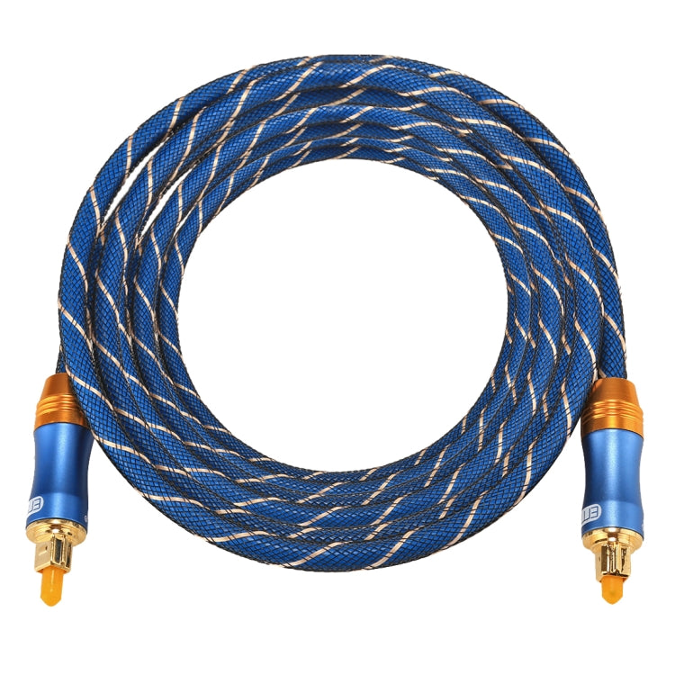 EMK LSYJ-A 3m OD6.0mm cabeza de metal chapada en oro Toslink macho a macho Cable de audio óptico digital, Length: 3m