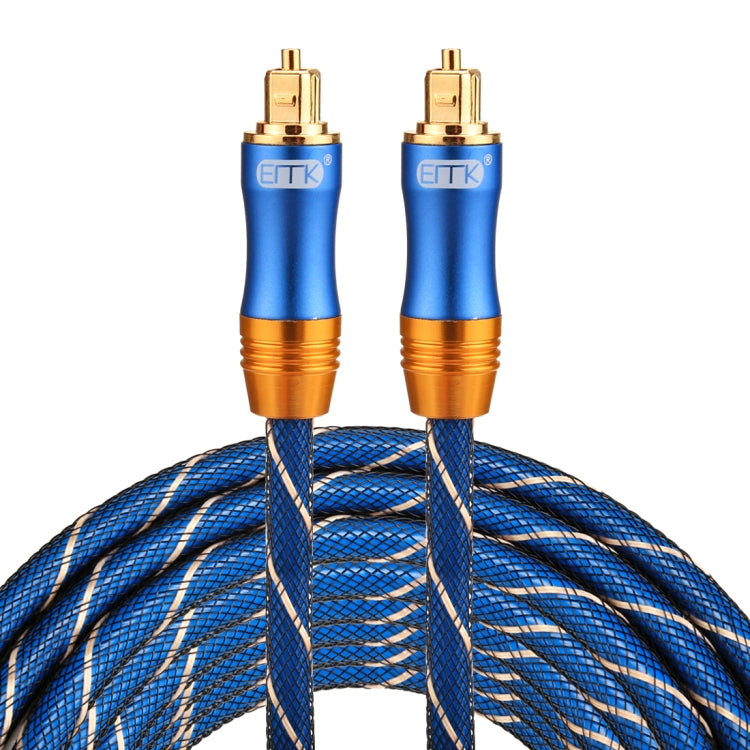 EMK LSYJ-A Cable de audio óptico digital macho a macho Toslink con cabeza de metal chapado en oro de 5 m OD6.0 mm, Length: 5m