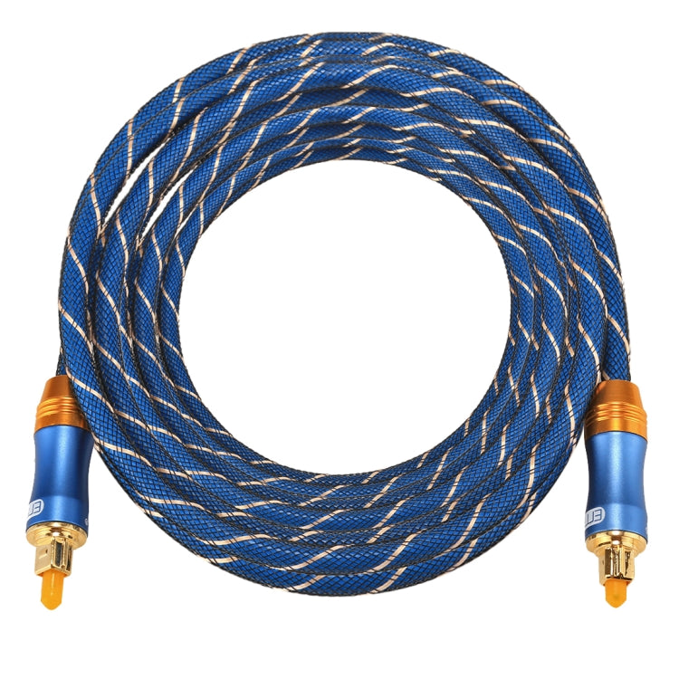 EMK LSYJ-A Cable de audio óptico digital macho a macho Toslink con cabeza de metal chapado en oro de 5 m OD6.0 mm, Length: 5m