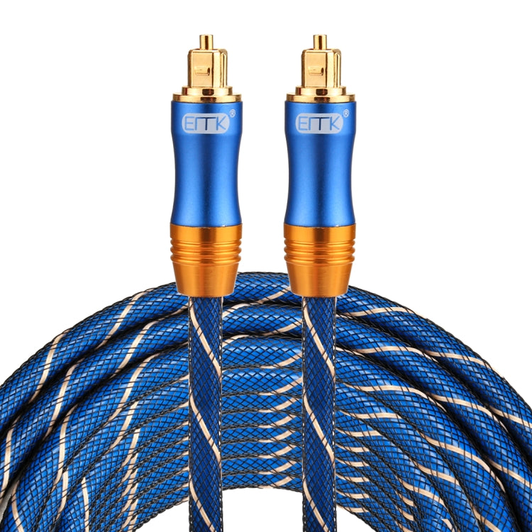 EMK LSYJ-A Cable de audio óptico digital macho a macho Toslink con cabeza de metal chapado en oro de 8 m OD6.0 mm, Length: 8m