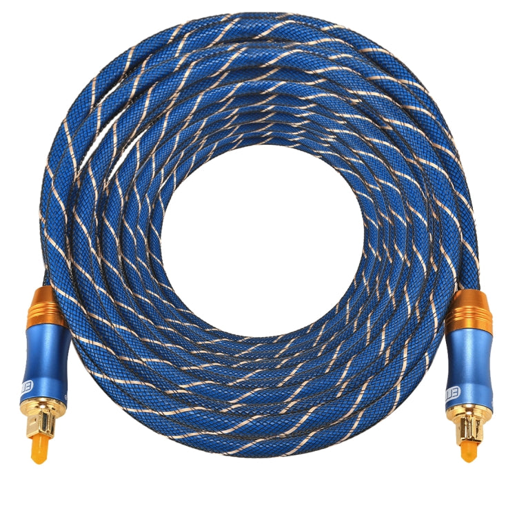 EMK LSYJ-A Cable de audio óptico digital macho a macho Toslink con cabeza de metal chapado en oro de 10 m OD6.0 mm, Length: 10m