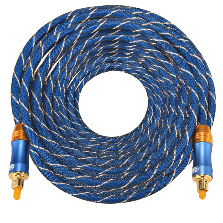 EMK LSYJ-A Cable de audio óptico digital macho a macho Toslink con cabeza de metal chapado en oro de 20 m OD6.0 mm, Length: 20m