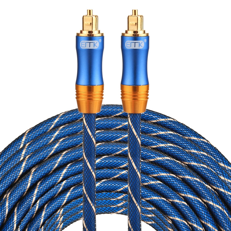 EMK LSYJ-A Cable de audio óptico digital macho a macho Toslink con cabeza de metal chapado en oro de 25 m OD6.0 mm, Length: 25m