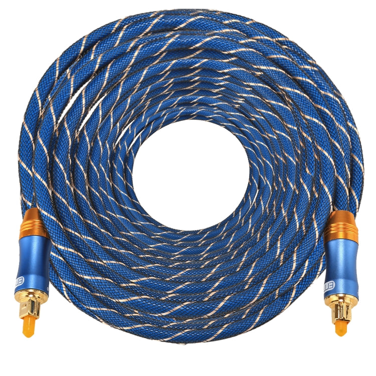 EMK LSYJ-A Cable de audio óptico digital macho a macho Toslink con cabeza de metal chapado en oro de 25 m OD6.0 mm, Length: 25m