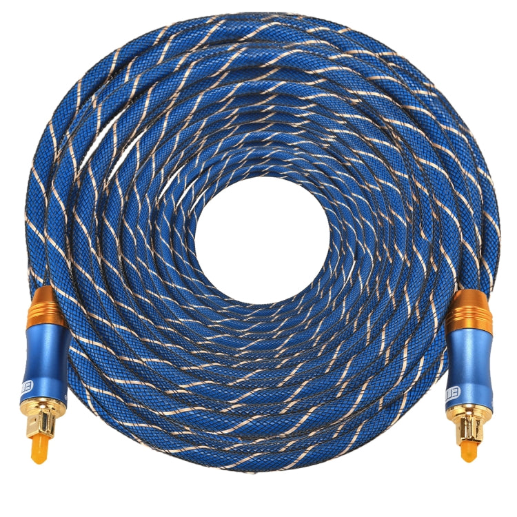 EMK LSYJ-A Cable de audio óptico digital macho a macho Toslink con cabeza de metal chapado en oro de 30 m OD6.0 mm, Length: 30m