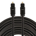 EMK Cable de audio óptico digital macho a macho Toslink OD4.0mm 15m, Length: 15m