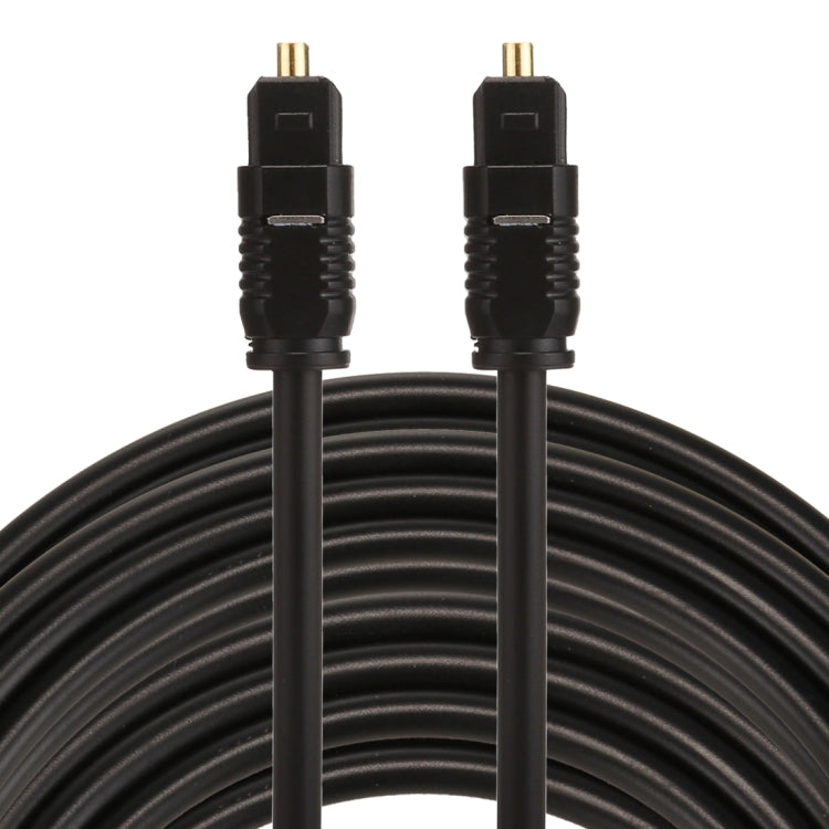 EMK Cable de audio óptico digital macho a macho Toslink OD4.0mm 15m, Length: 15m