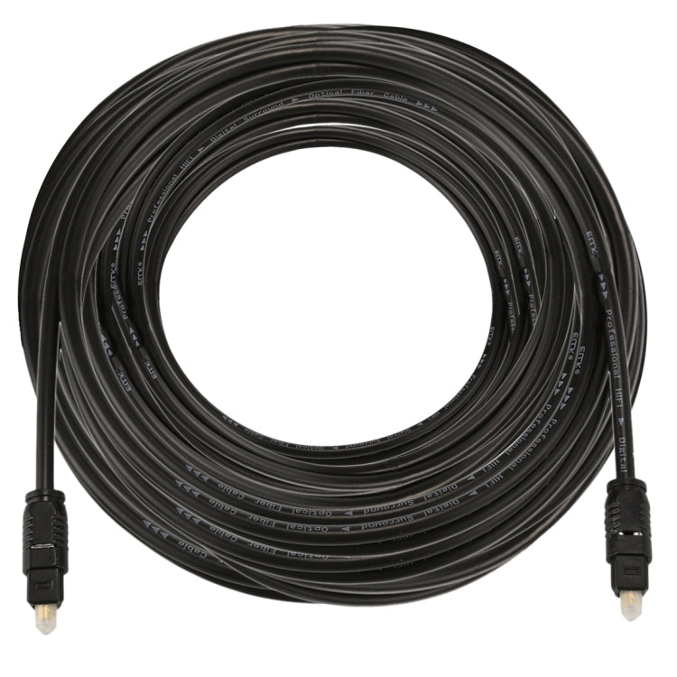 EMK Cable de audio óptico digital macho a macho Toslink OD4.0mm 15m, Length: 15m