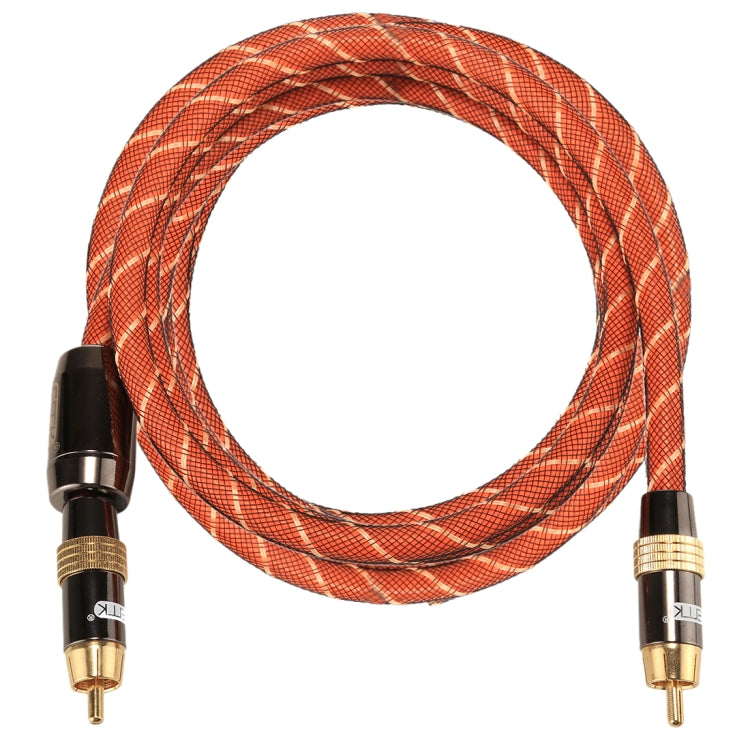 EMK TZ/A 2m OD8.0mm cabeza de Metal chapada en oro RCA a RCA Cable de interconexión Coaxial Digital Cable de Audio/vídeo RCA, Length: 2m