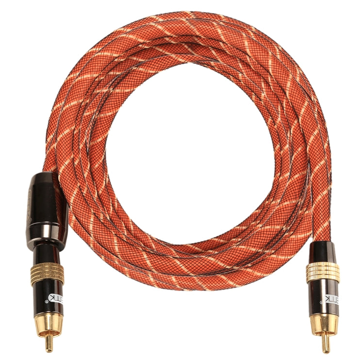 EMK TZ/A 3m OD8.0mm cabeza de Metal chapada en oro RCA a RCA Cable de interconexión Coaxial Digital Cable de Audio/vídeo RCA, Length: 3m