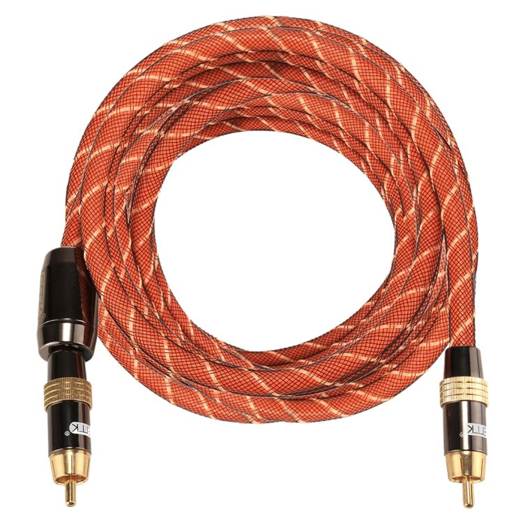EMK TZ/A 5m OD8.0mm cabeza de Metal chapada en oro RCA a RCA Cable de interconexión Coaxial Digital Cable de Audio/vídeo RCA, Length: 5m