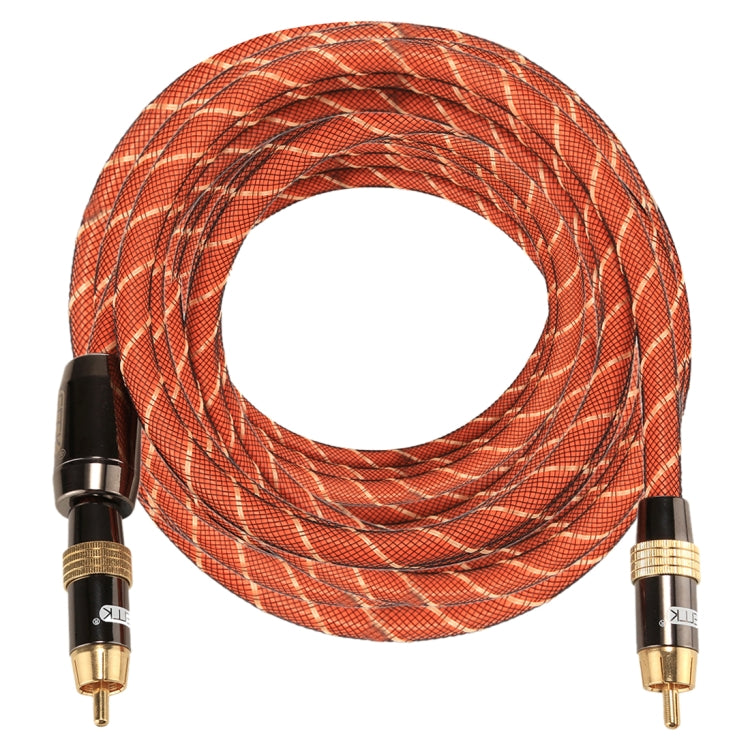 EMK TZ/A 8m OD8.0mm cabeza de Metal chapada en oro RCA a RCA Cable de interconexión Coaxial Digital Cable de Audio/vídeo RCA, Length: 8m