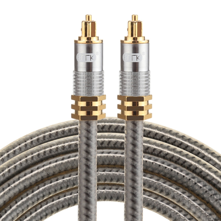 EMK YL-A 2m OD8.0mm Cable de audio óptico digital con cabeza de metal chapado en oro Toslink macho a macho, Length: 2m