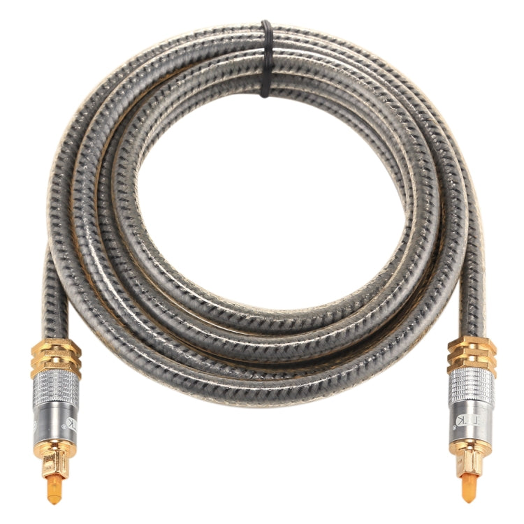 EMK YL-A 2m OD8.0mm Cable de audio óptico digital con cabeza de metal chapado en oro Toslink macho a macho, Length: 2m